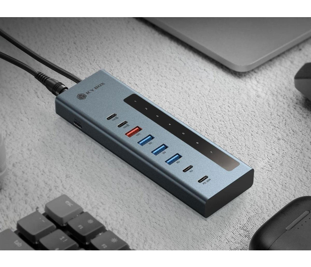 ICY BOX combo 9w1 10xUSB PD 100W - 1363134 - zdjęcie 2